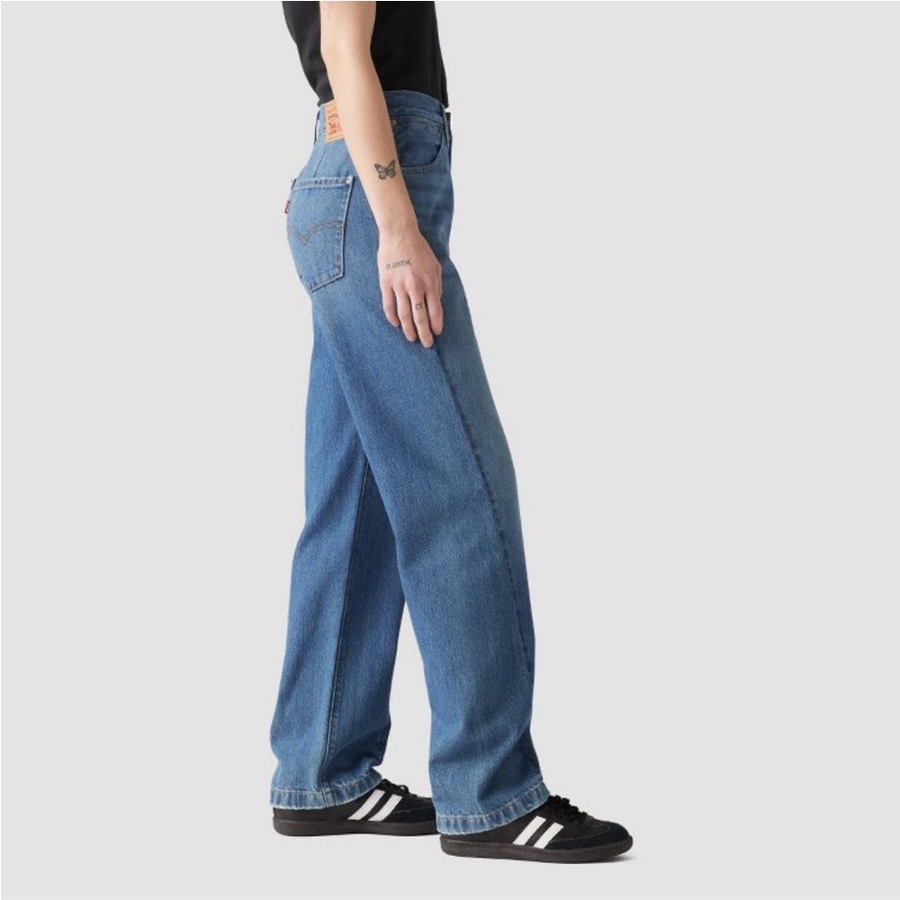 Levi's Women's Mid-Rise 94's Baggy Straight Leg Jeans - It's Gonna Be May - Picture 2 of 9